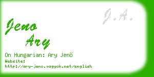 jeno ary business card